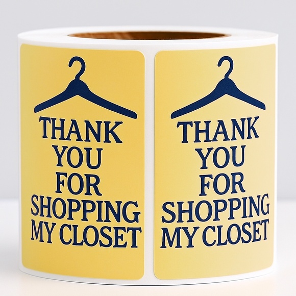 Poshmark Packaging Stickers – Thank You Closet Labels 2x1 inch, 100 pcs - Picture 6 of 6